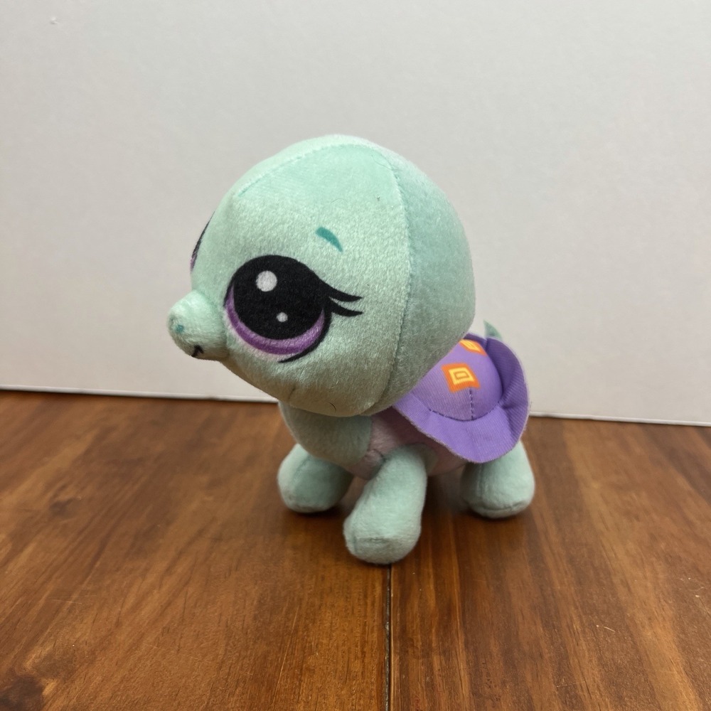 Littlest Pet Shop "Bev" Plush Toy Factory Green Turtle Stuffed‎ Doll 7" Tall - Picture 2 of 11